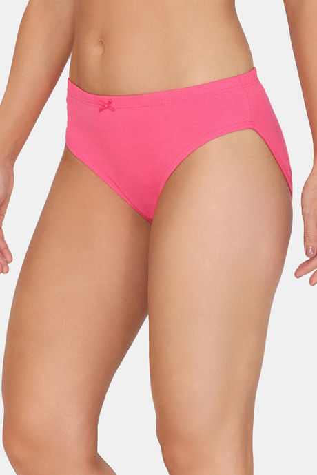 Rosaline Cotton Comfort Medium Rise Full Coverage Bikini Panty (Pack of 3) - Multicolor — image 4